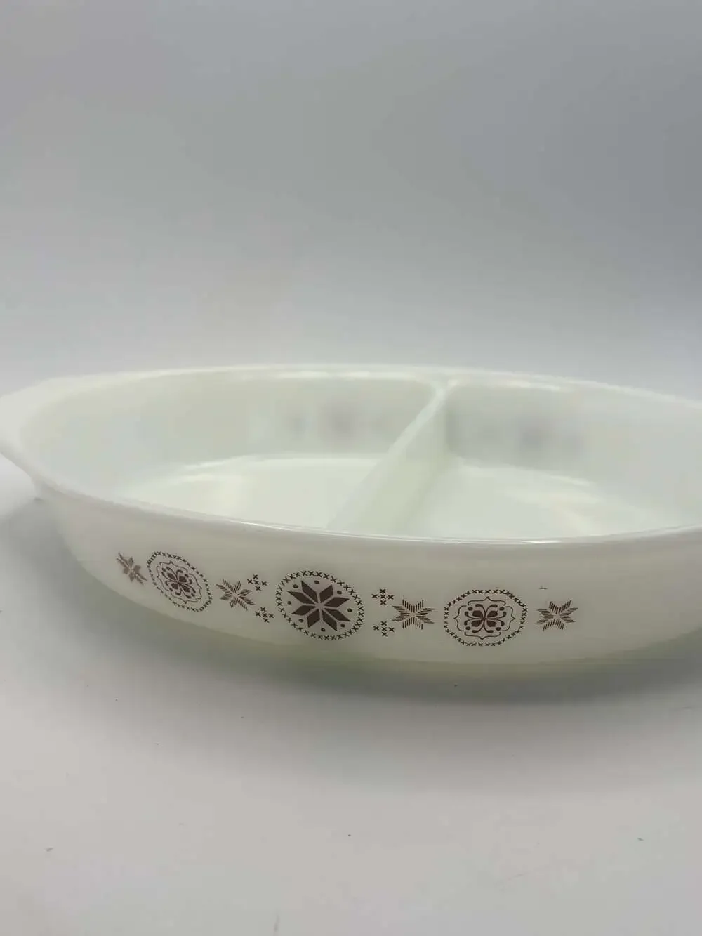 Vintage Pyrex Town & Country 1.5 Quart Divided Casserole Baking Dish